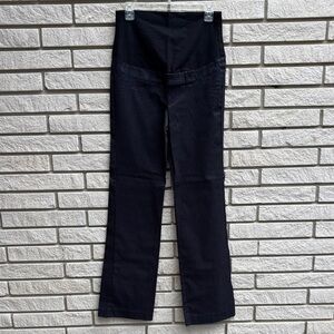 Thyme Maternity Navy Narrow Stripe Pants Size Medium